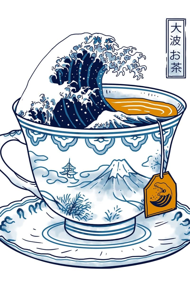 Kanagawa Tea Embossed
