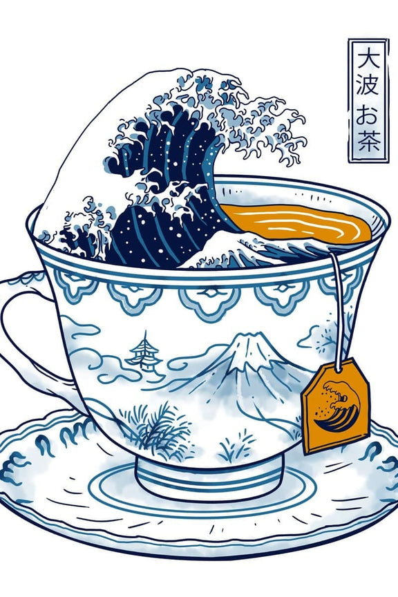 Kanagawa Tea Embossed