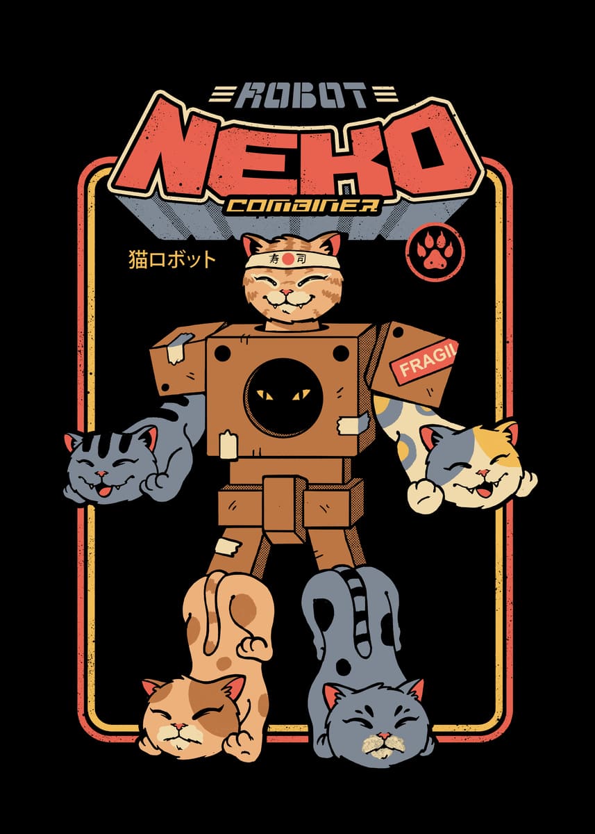 Robo Cat Embossed
