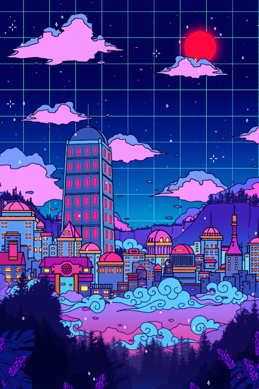 Dark Lavander town