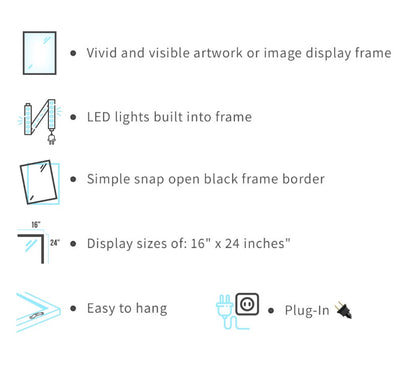 White Lightbox Frame Features