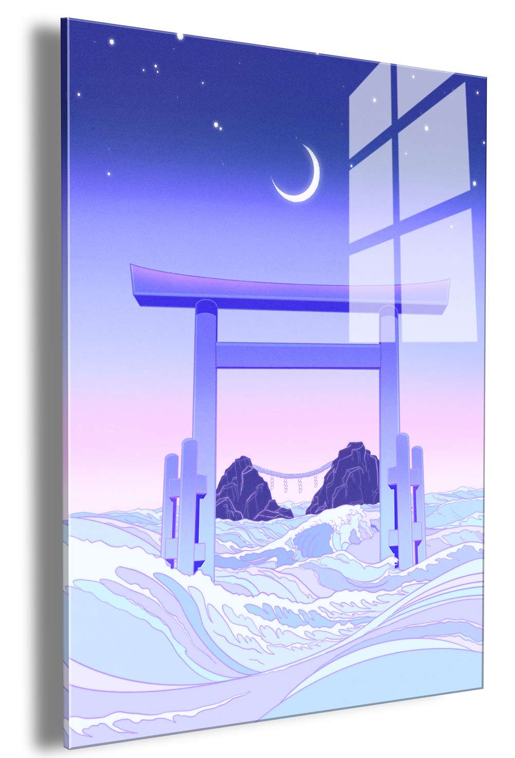 Blue Torii Embossed