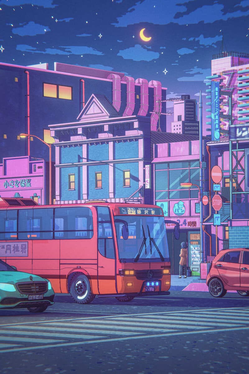 Bustop in Japan