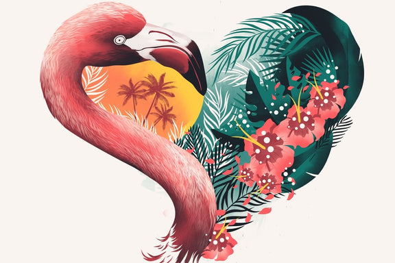 Heart Flamingo
