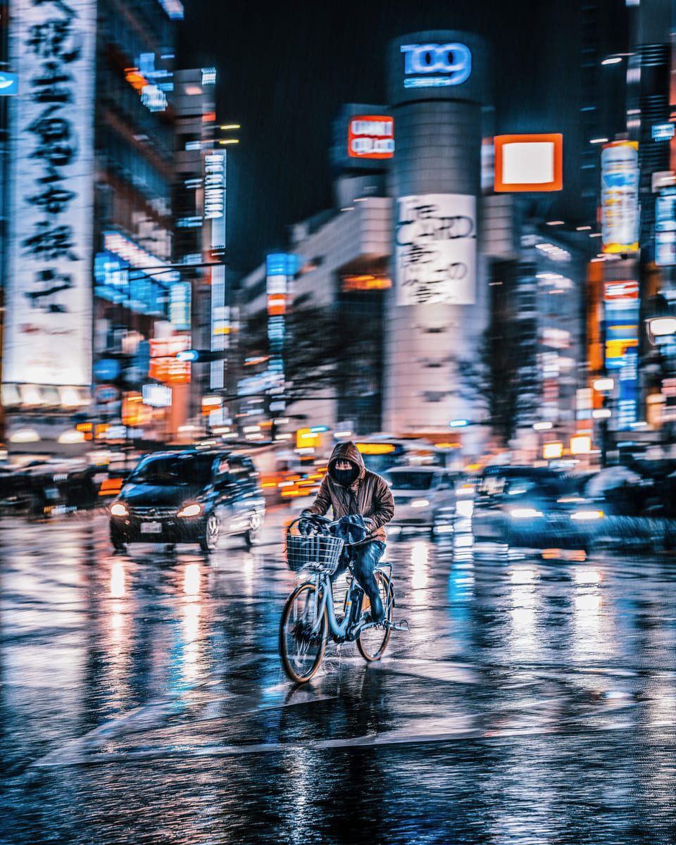 Cycling in the night