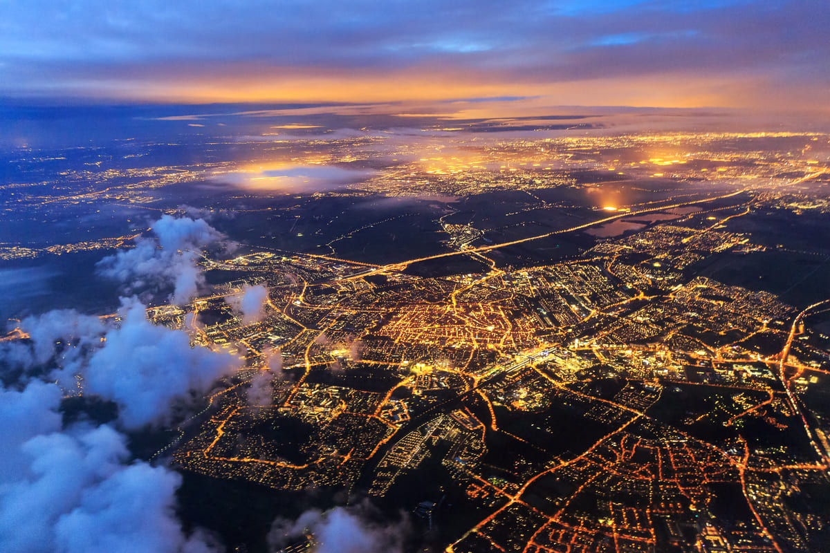 Leiden from the sky